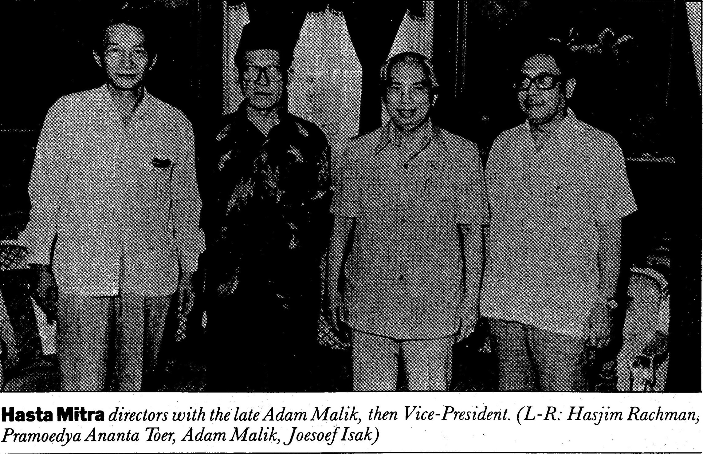 Hasta Mitra, the publisher of Pramoedya’s books, made representations to the Indonesian Attorney General after he banned two works by Pramoedya in 1986. (Photo: Inside Indonesia)